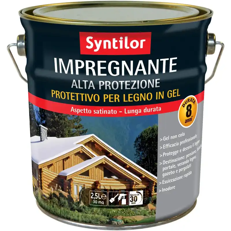 Impregnante per legno in gel Syntilor grigio chiaro 2,5 l Voordeelprijs