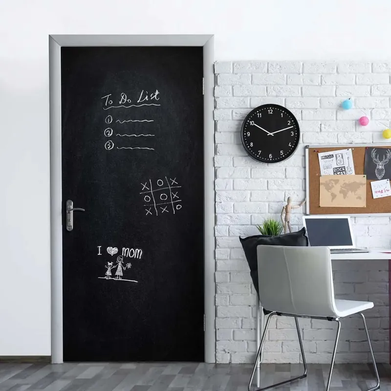 Decorazione Autoadesiva per porta Black Board 210x83 cm Speciale Aanbieding