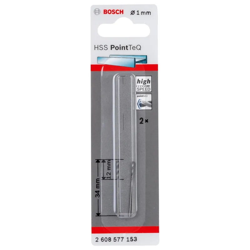 Punta per metallo Bosch HSS PointTeQ Ø 1x12x34 mm 2 pz Laatste Versie