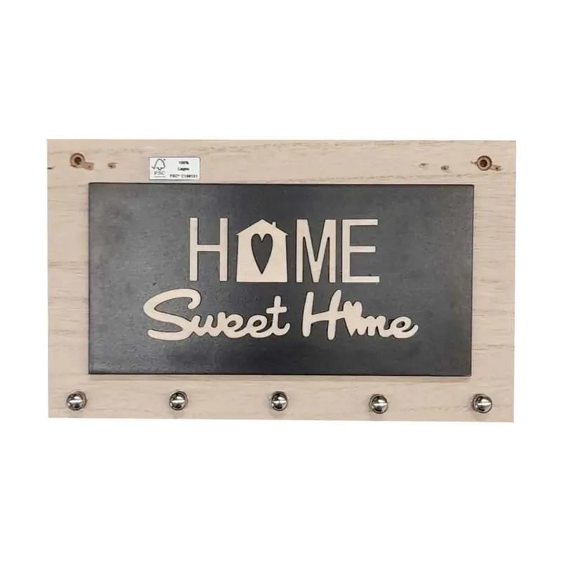 Portachiavi in mdf "home sweet home" Voordeelprijs