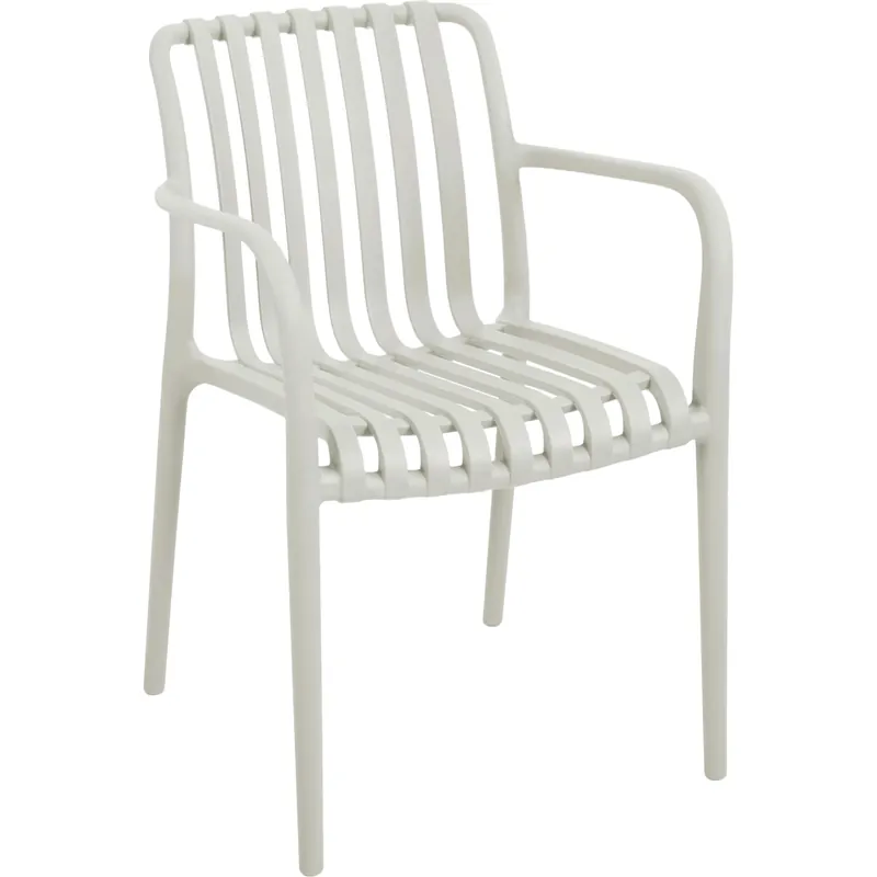 Sedia da giardino senza cuscino Merrydale in plastica bianco Goedkoop