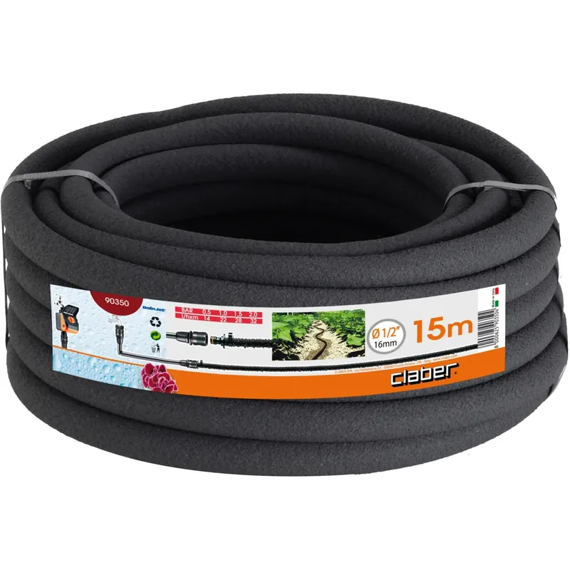 Tubo irrigazione poroso Claber 15 m x Ø 13-16 mm nero Koopje