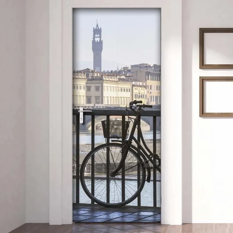 Decorazione Autoadesiva per porta Bicycle 210x83 cm Alleen Vandaag