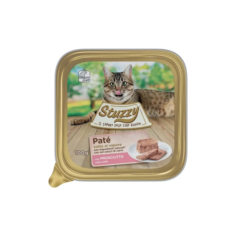 Goedkoop Cibo umido per gatti paté con prosciutto 100 g