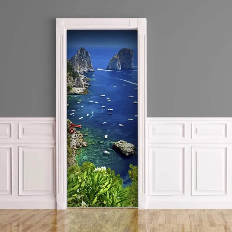 Actieprijs Decorazione Autoadesiva per porta Capri 210x83 cm