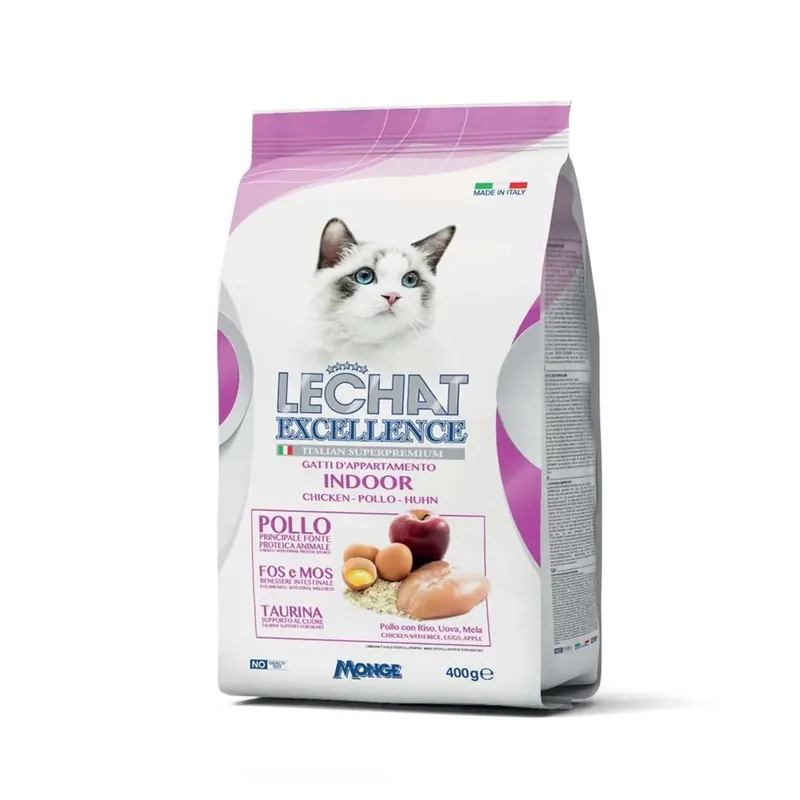 Bestel Nu Cibo per gatti adulti che vivono in casa LeChat Excellence Indoor 400 g