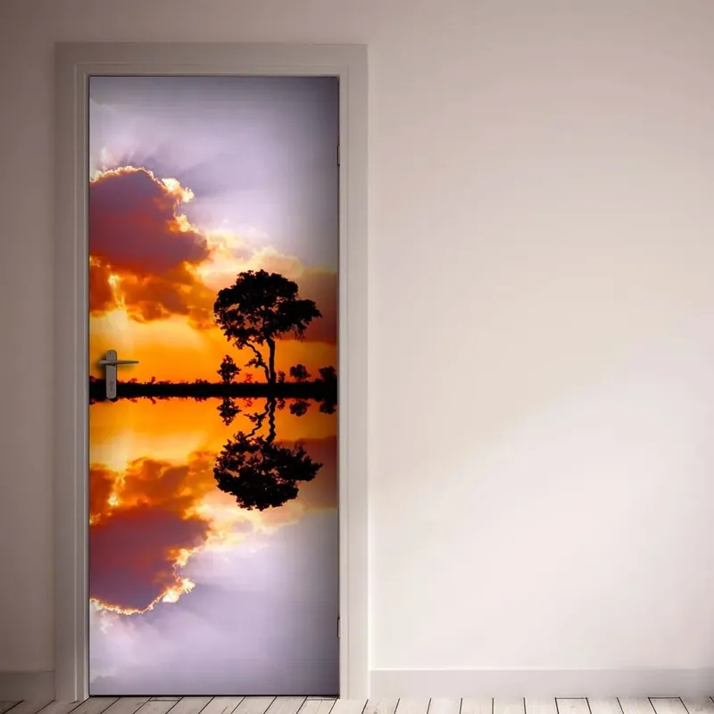 Goedkoop Decorazione Autoadesiva per porta Africa 210x83 cm