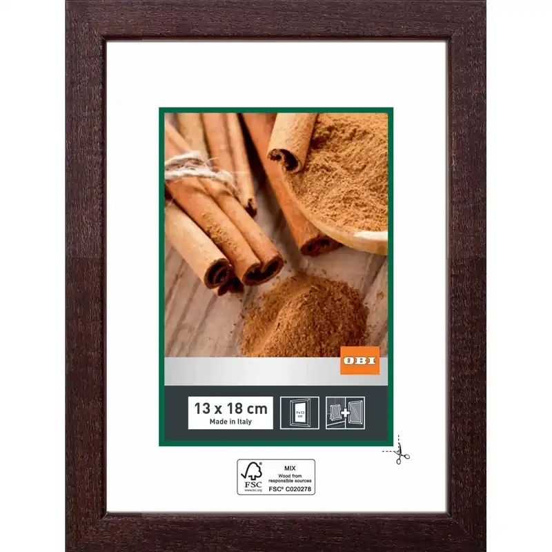 Op = Op Cornice legno OBI marrone scuro 13x18 cm