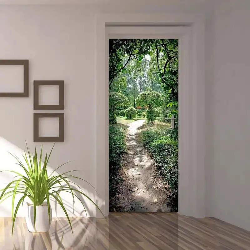 Decorazione Autoadesiva per porta Garden 210x83 cm Bestel Nu