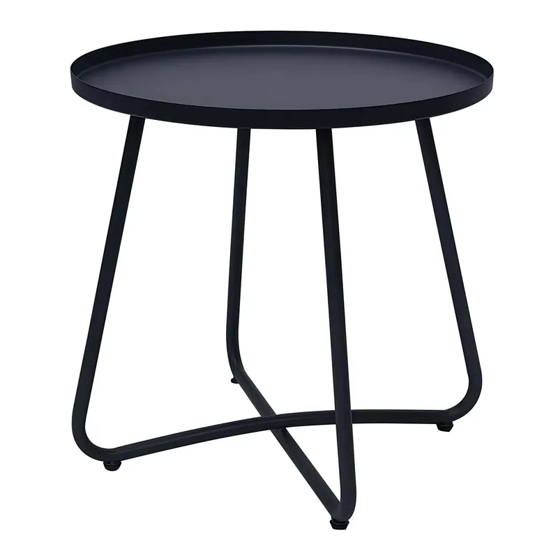 Shop Nu Tavolino da giardino KD tondo da caffè in ferro Ø 45 cm H 48 cm
