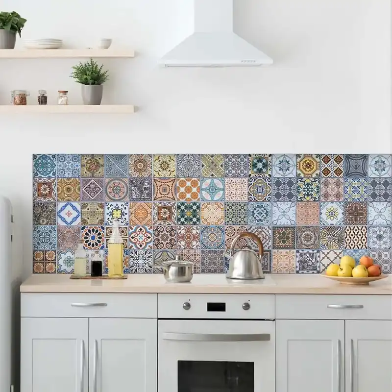 Bestel Nu Paraschizzi Autoadesivo ignifugo Azulejos Siviglia 260x60 cm