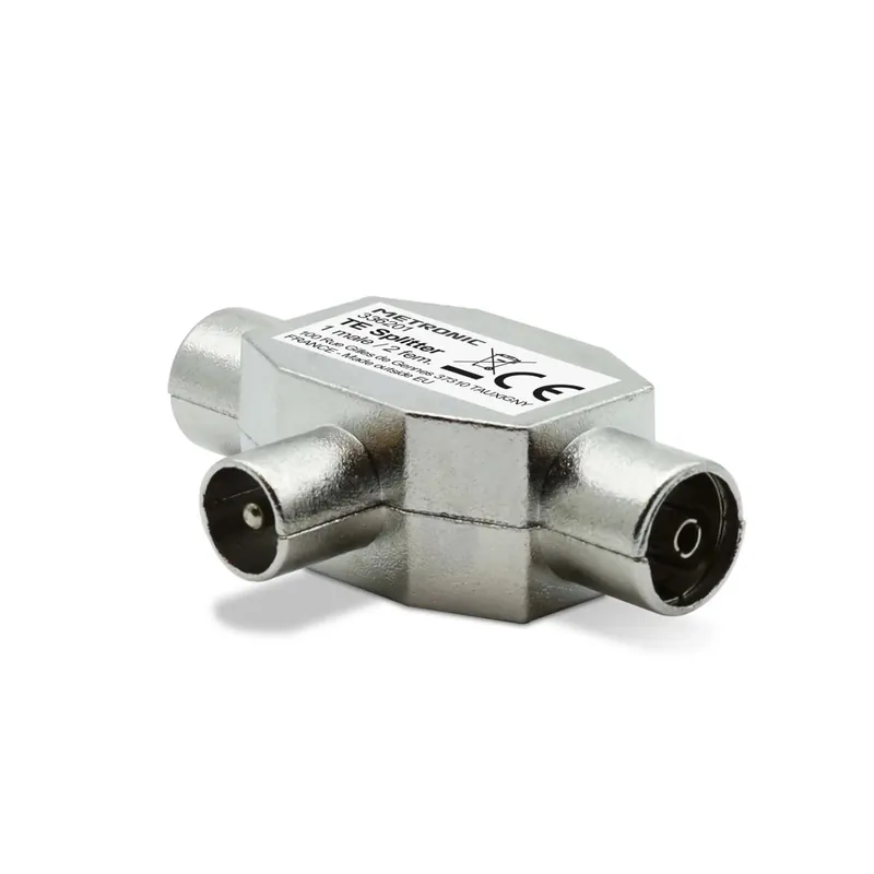 Koop Online Partitore a T schermato Metronic 1 ingresso conn.maschio 2 uscite conn.fammina