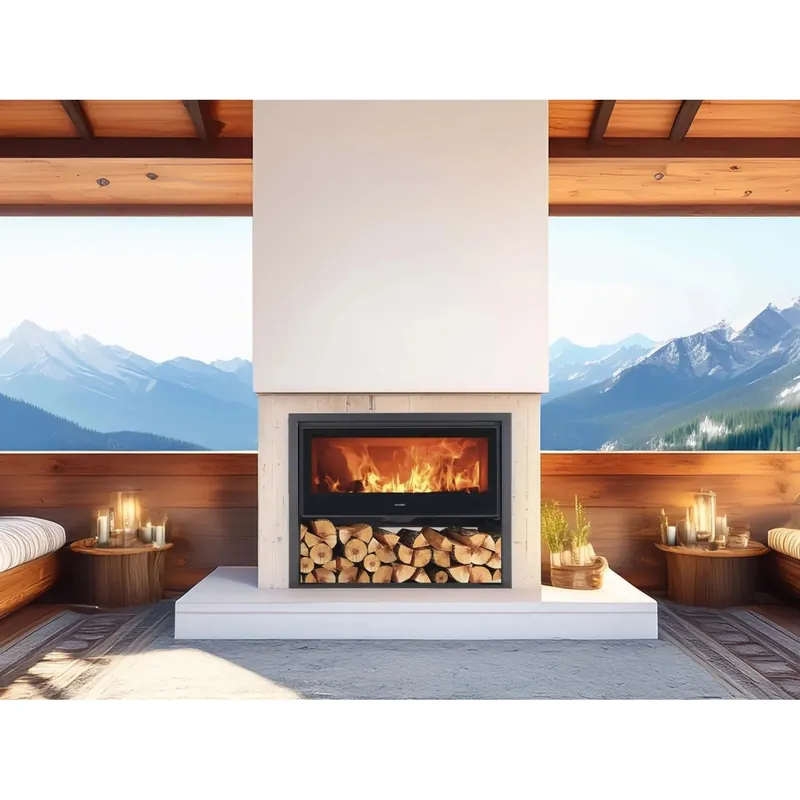 Stufa a legna Panadero Arpege in acciaio 8,4 kW nero metallico Direct Beschikbaar