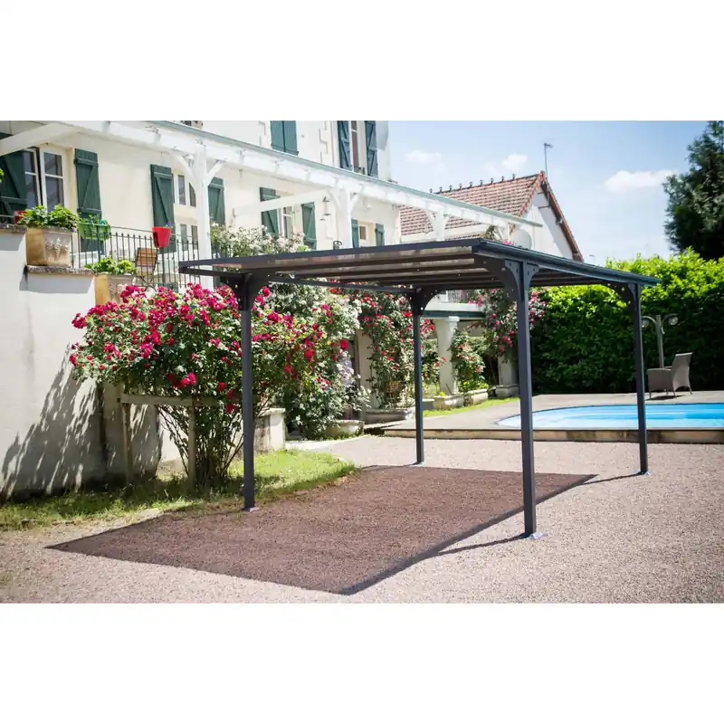 Tettoia in alluminio e policarbonato 300x480 cm Weekendaanbieding