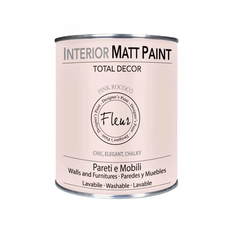 Populair Pittura interior Matt Paint Opaca F19 Pink Rococò 0,750 l
