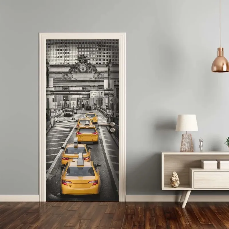 Decorazione Autoadesiva per porta Manhattan 210x83 cm Goedkoop