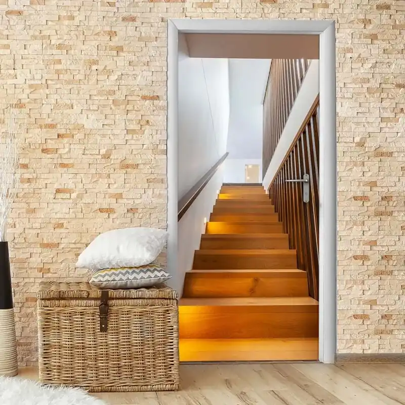 Koop Vandaag Decorazione Autoadesiva per porta Stairs 210x83 cm