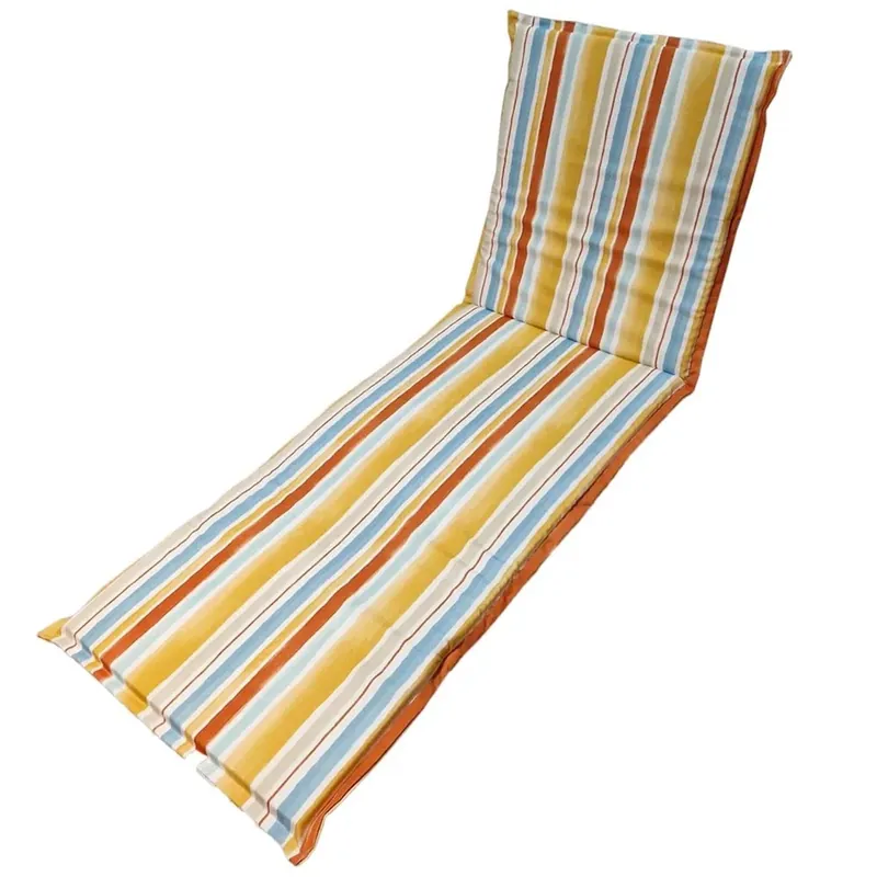 Cuscino lettino con aletta 188x58 cm riga arancio Alleen Vandaag