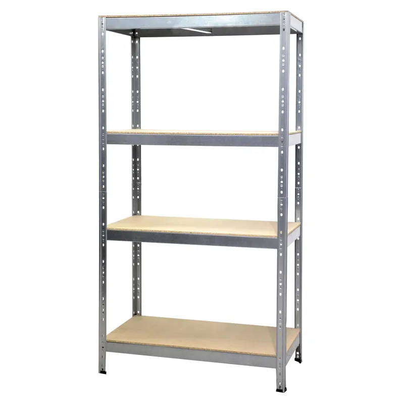 Scaffale in kit legno e metallo 4 piani in FSC 120x60x180 cm Nieuw