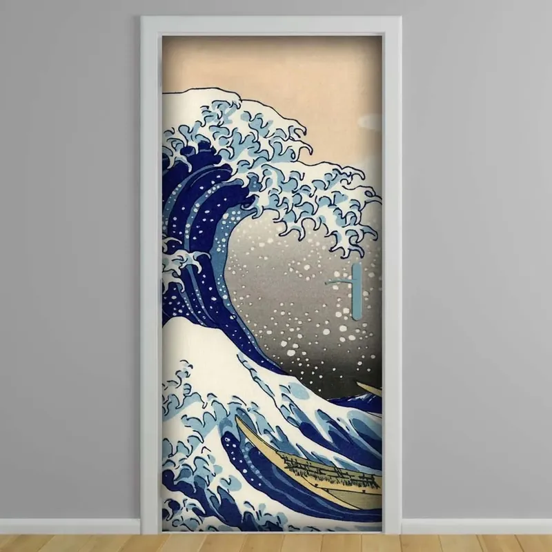 Aanbieding Decorazione Autoadesiva per porta Hokusai 210x83 cm