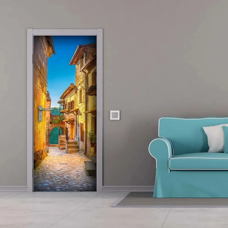 Rechtstreeks Van De Fabrikant Decorazione Autoadesiva per porta Hamlet 210x83 cm
