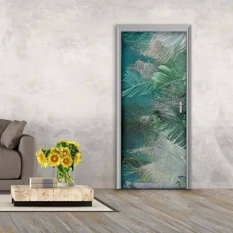 Decorazione Autoadesiva per porta Deep Green 210x83 cm Gratis Retour