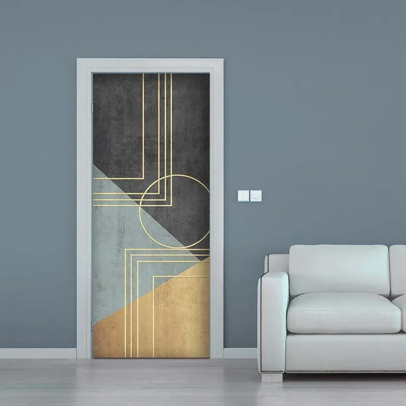 Direct Beschikbaar Decorazione Autoadesiva per porta Golden Wall 210x83 cm