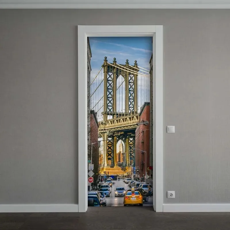 Voordeelprijs Decorazione Autoadesiva per porta Brooklyn 210x83 cm