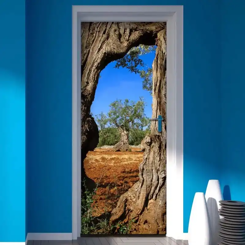 Weekendaanbieding Decorazione Autoadesiva per porta Olive 210x83 cm