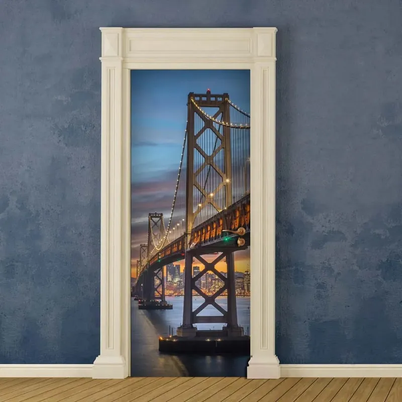 Decorazione Autoadesiva per porta Bridge 210x83 cm Lage Prijs