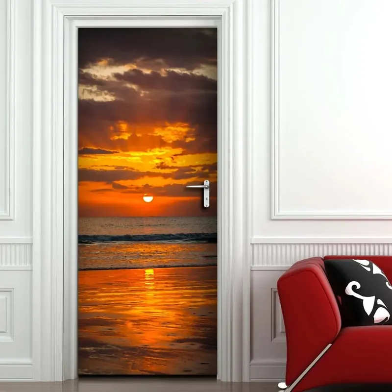 Gratis Retour Decorazione Autoadesiva per porta Sea Sunset 210x83 cm