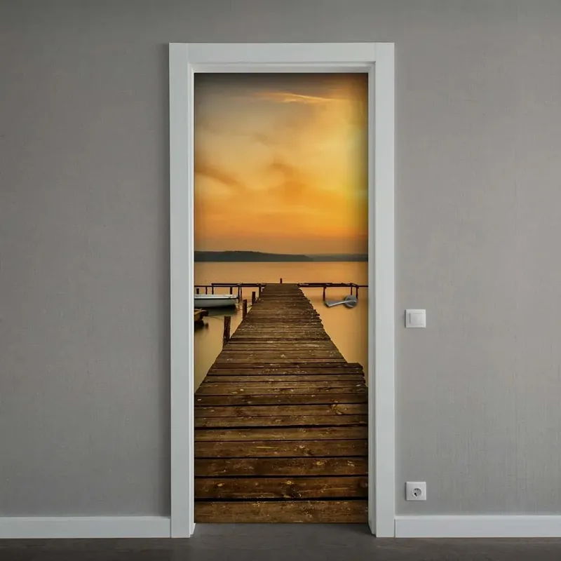 Speciale Aanbieding Decorazione Autoadesiva per porta Pontile 210x83 cm