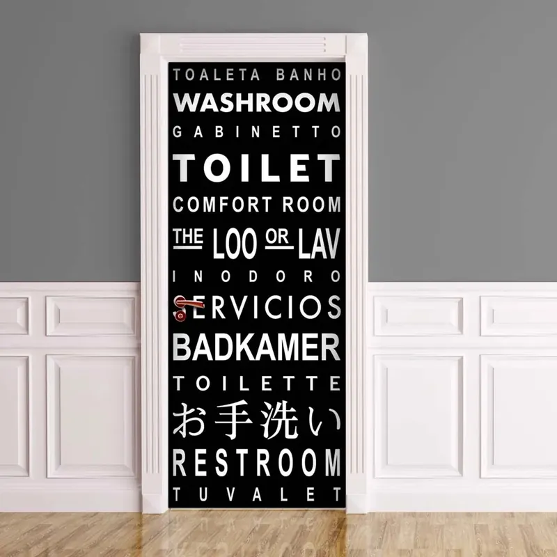 Direct Beschikbaar Decorazione Autoadesiva per porta Toilet 210x83 cm