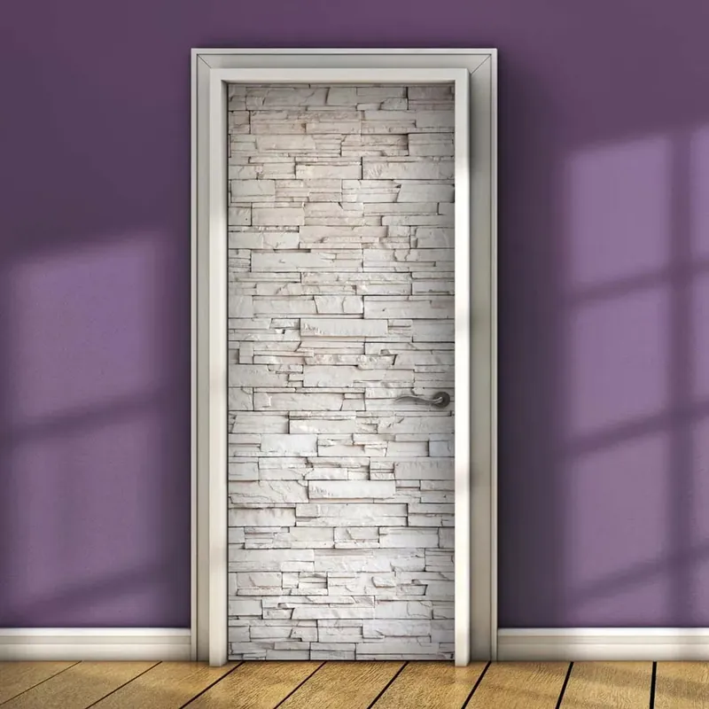 Decorazione Autoadesiva per porta White Bricks 210x83 cm Express Levering