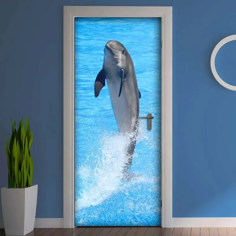 Decorazione Autoadesiva per porta Dolphin 210x83 cm Direct Verzonden