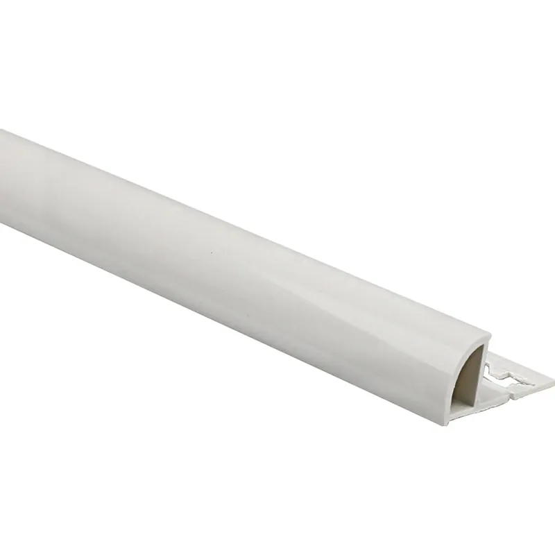 Voordeelprijs Profilo terminale a quarto di tondo in PVC bianco lucido 10 mm x 2,5 m