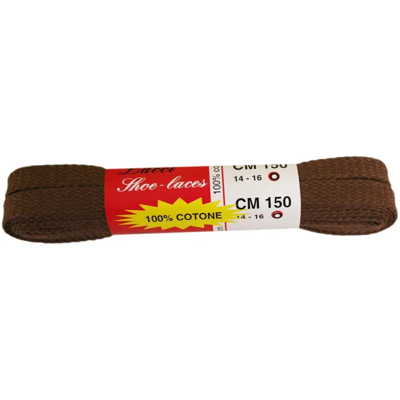 2 lacci sport piatti cm 150 marrone chiaro Seizoensaanbieding