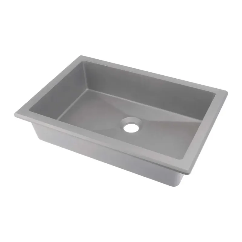 Actieprijs Lavabo da incasso granito Puerto Padre Idrostile 500x140 mm Grigio metallizzato