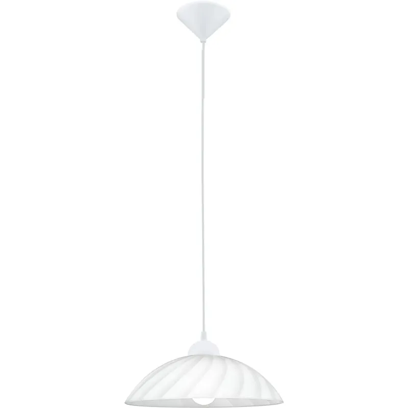 Aanbieding Lampada a sospensione Eglo Vetro bianco rigato E27 Ø 35 x H 110 cm