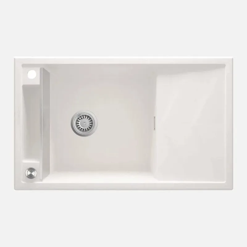 Koop Online Lavello 1 vasca magnetico gocciolatoio rett Guayos 500x219 mm alabastro
