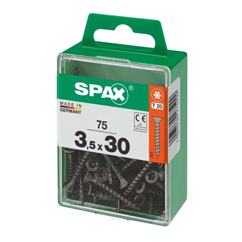 Vite Spax testa multipla svasata t-star plus t20 zincatura nera m 75 pz Shop Nu