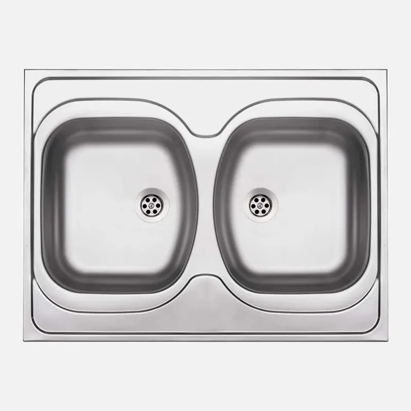 Nieuw Lavello da appoggio 2 vasche Idrostile Guantánamo 600x140 mm satinato
