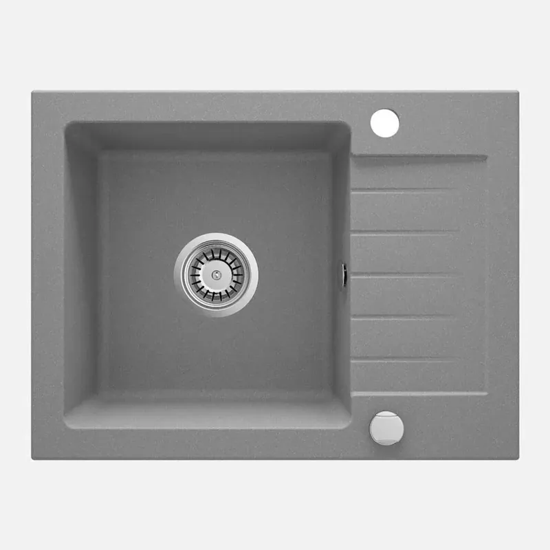 Tijdelijk Beschikbaar Lavello 1 vasca con gocciolatoio Idrostile Martí 440x164 mm grigio met