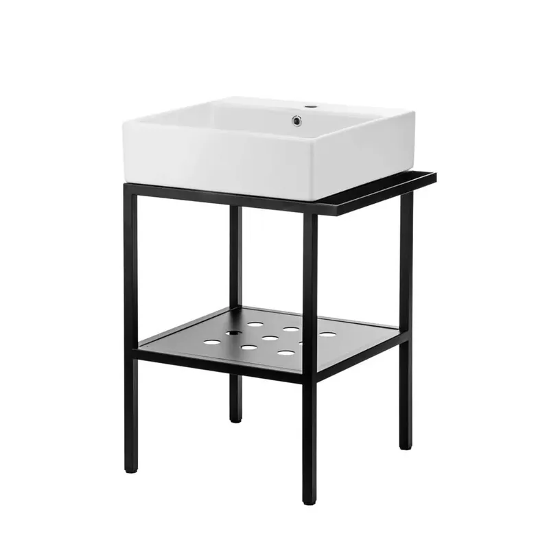Alleen Vandaag Consolle a terra Idrostile Studio Design con lavabo 56.5x50 cm bianco