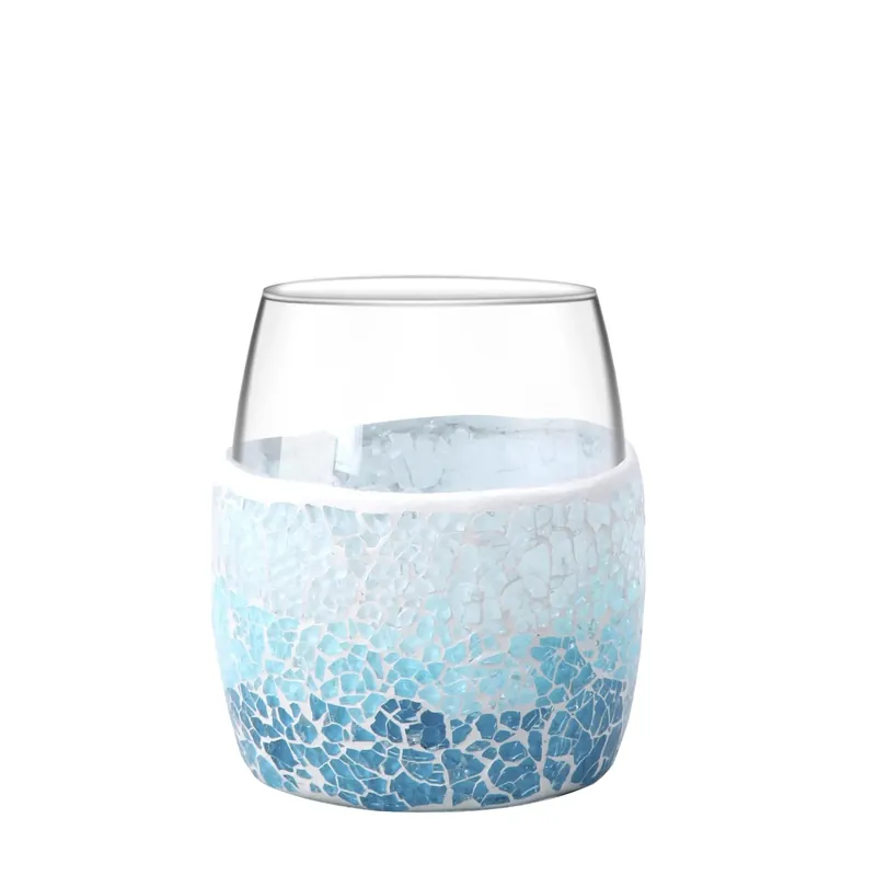 Voordeelprijs Portaspazzolini Summer in vetro mosaico blu sfumato
