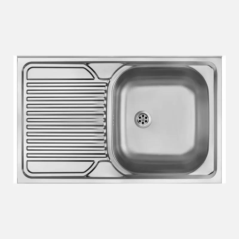 Finale Uitverkoop Lavello appoggio 1 vasca rettangolare gocciolatoio sx Guantánamo acciaio inox