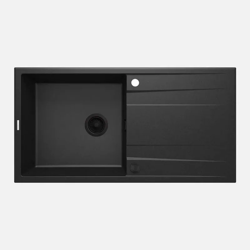 Gratis Retour Lavello 1 vasca con gocciolatoio Idrostile Güines 520x203 mm Grafite Met