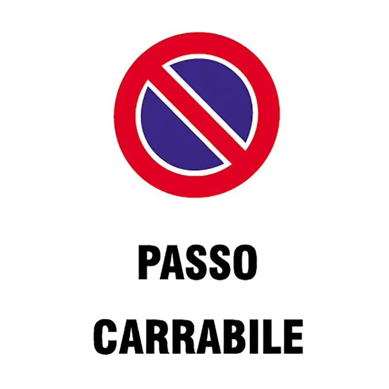 Weekendaanbieding EcoTarga di informazione "Passo carrabile" 20 x 30 cm