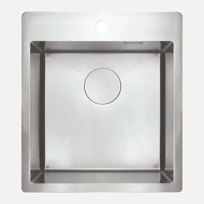 Nu Kopen Lavello 1 vasca forma 2 Idrostile Roque con sifone 505x200 mm acciaio spazzolato