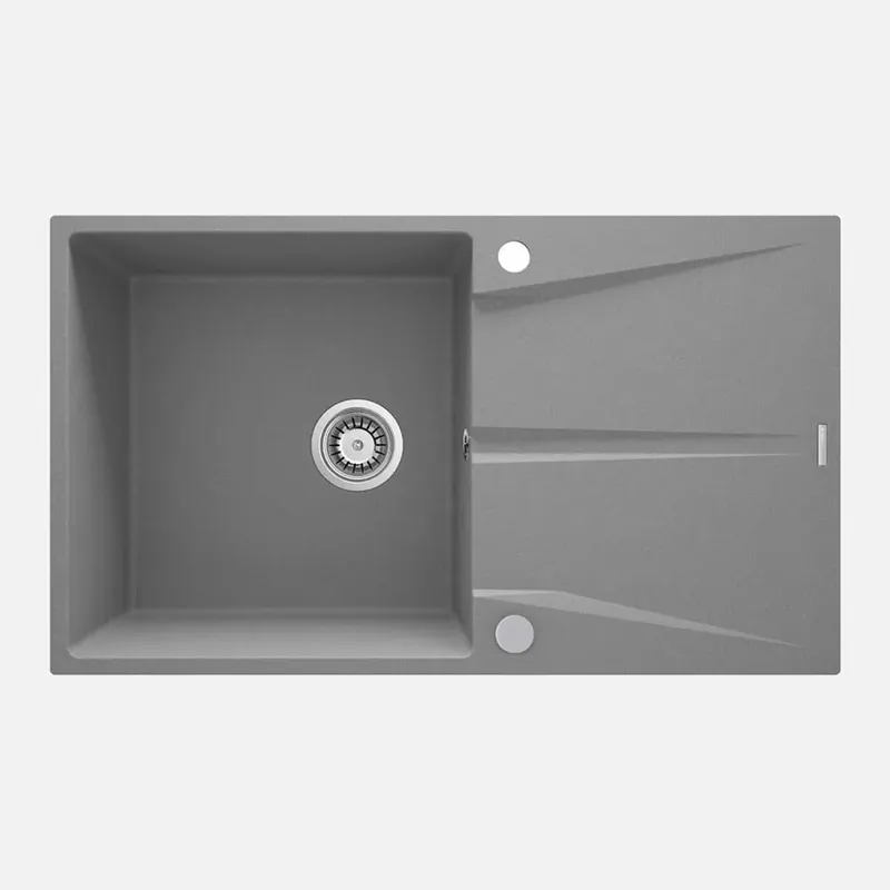 Alleen Vandaag Lavello 1 vasca con gocciolatoio Idrostile Bayamo 500x216 mm grigio met